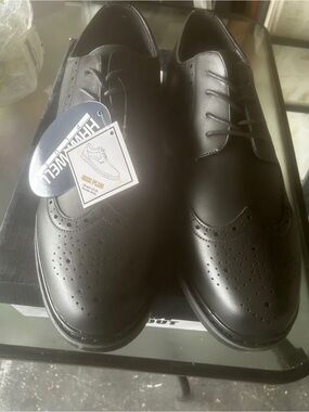 Hummel Men’s Black Leather Brogue Derby Shoes
